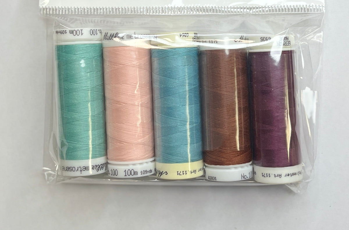 5 Pack Mettler Thread – 100 Metres Per Spool Polyester