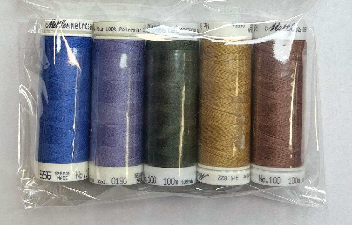 5 Pack Mettler Thread – 100 Metres Per Spool Polyester