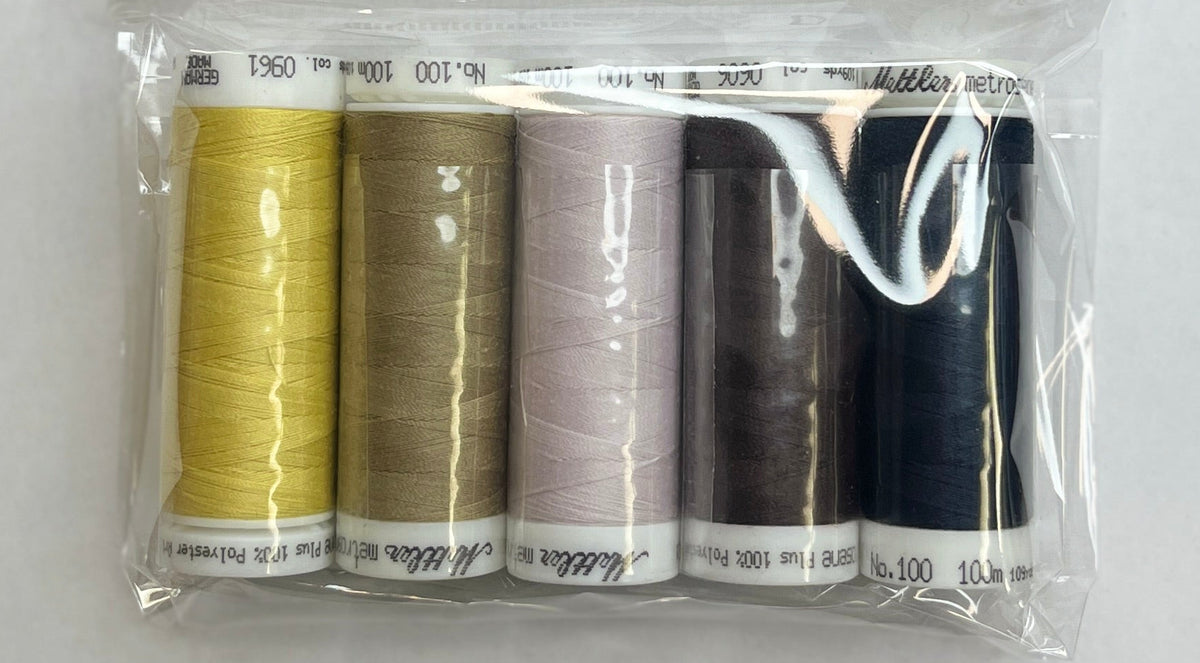 5 Pack Mettler Thread – 100 Metres Per Spool Polyester