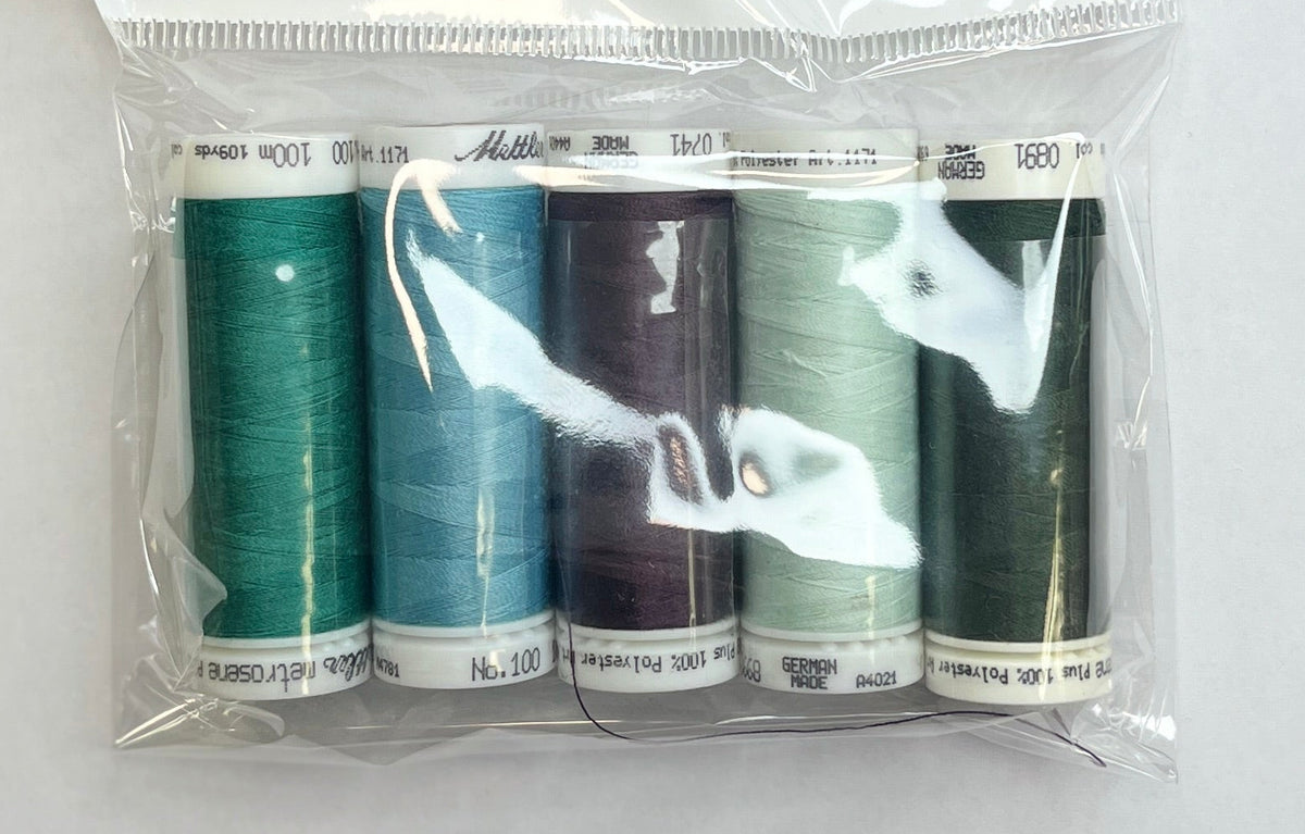 5 Pack Mettler Thread – 100 Metres Per Spool Polyester