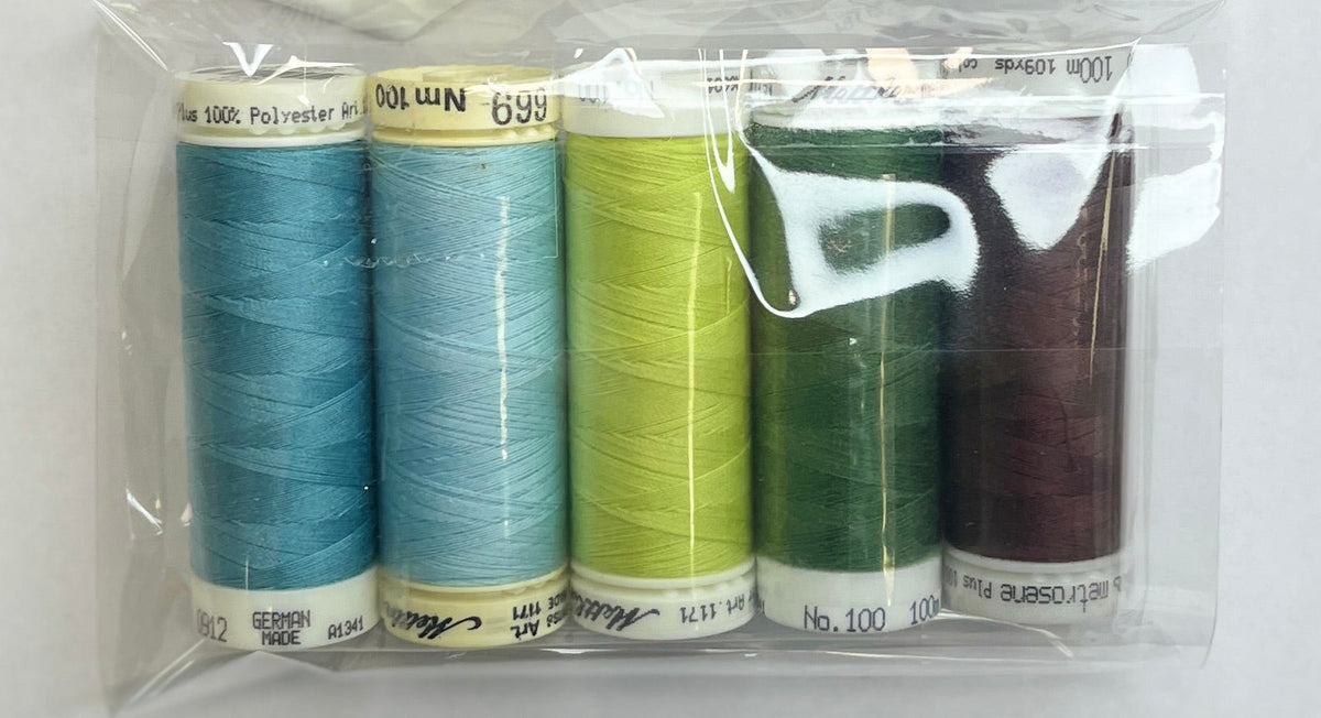 5 Pack Mettler Thread – 100 Metres Per Spool Polyester