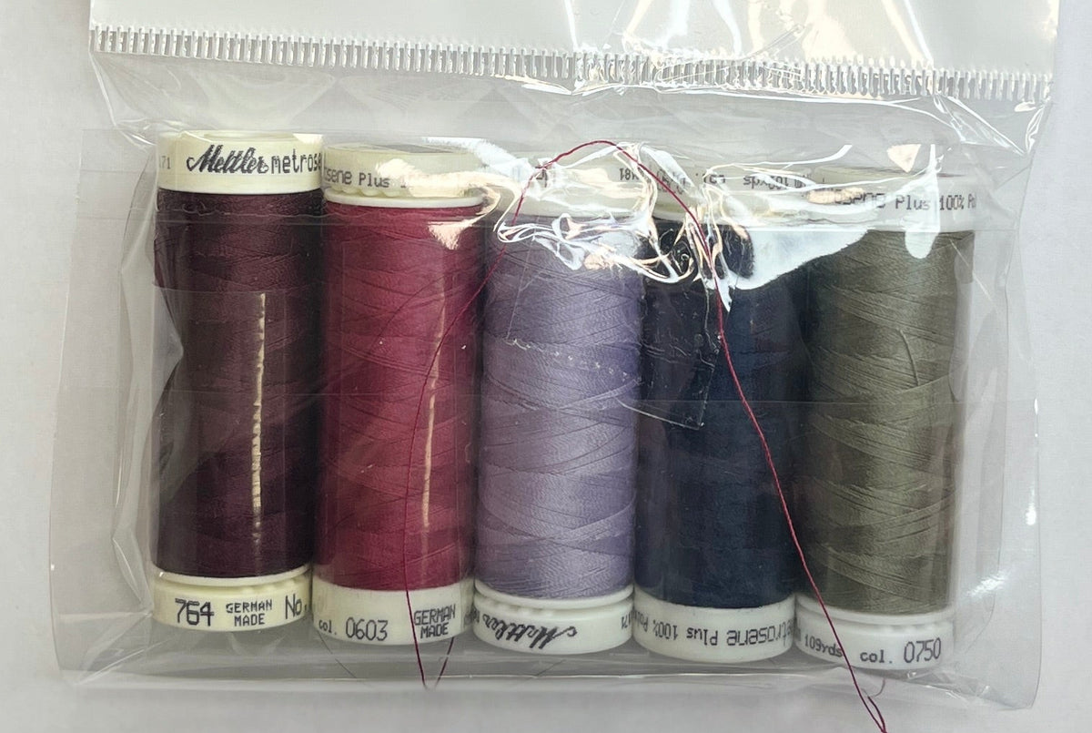 5 Pack Mettler Thread – 100 Metres Per Spool Polyester
