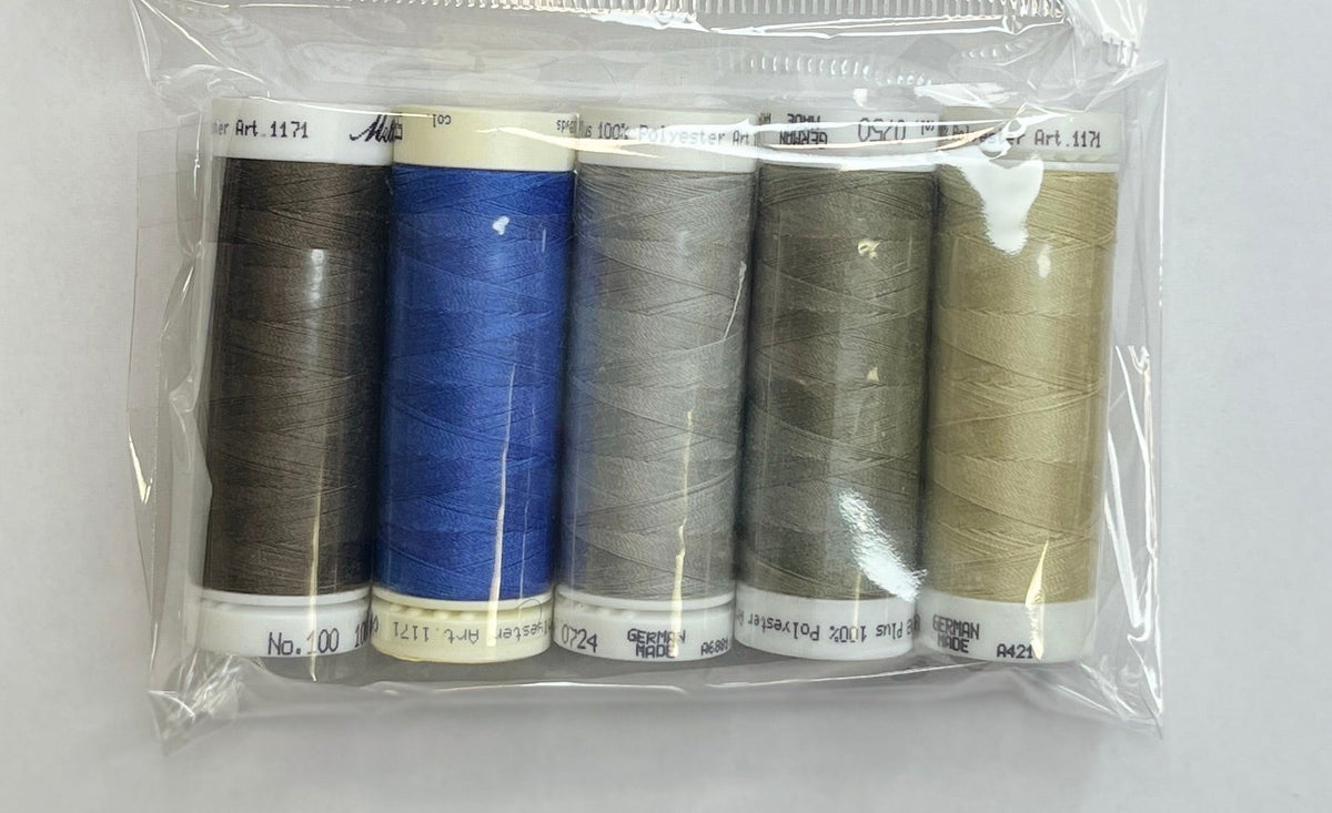 5 Pack Mettler Thread – 100 Metres Per Spool Polyester