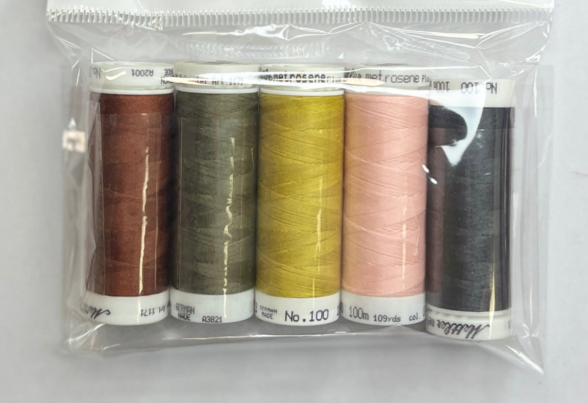 5 Pack Mettler Thread – 100 Metres Per Spool Polyester
