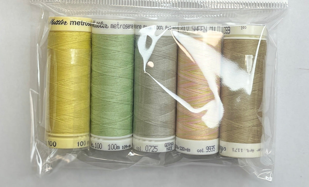5 Pack Mettler Thread – 100 Metres Per Spool Polyester