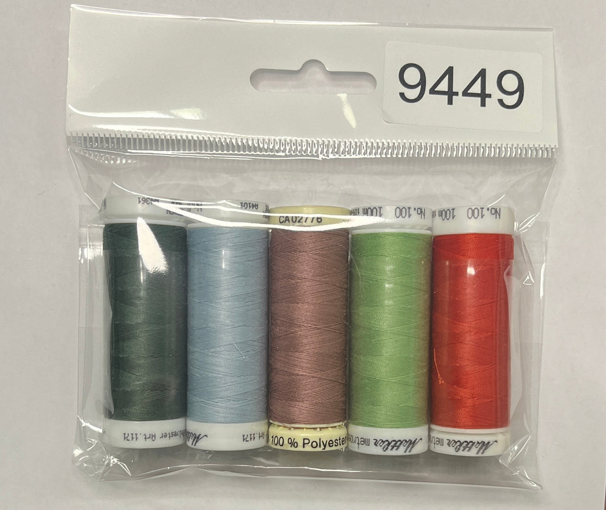 5 Pack Mettler Thread – 100 Metres Per Spool Polyester