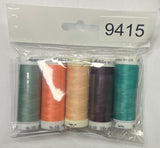 5 Pack Mettler Thread – 100 Metres Per Spool Polyester