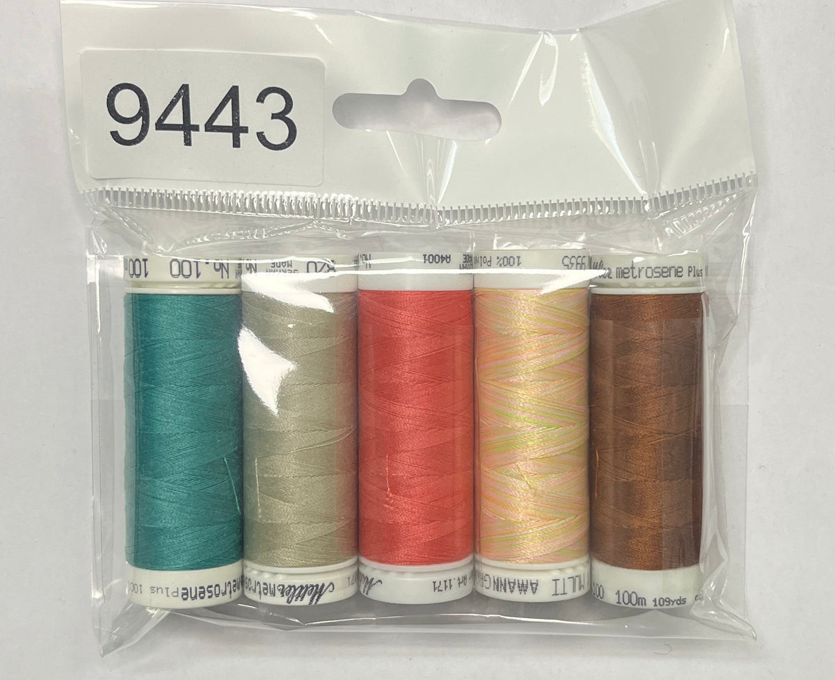 5 Pack Mettler Thread – 100 Metres Per Spool Polyester