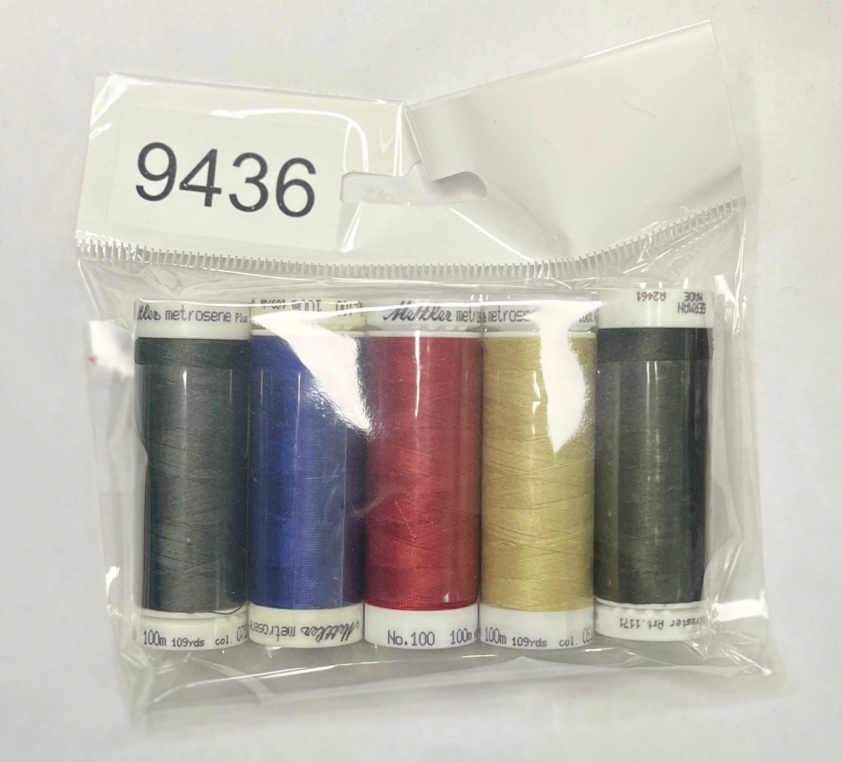5 Pack Mettler Thread – 100 Metres Per Spool Polyester