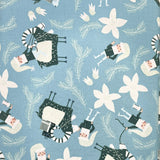 Yuletide Aqua 100% Cotton Fabric