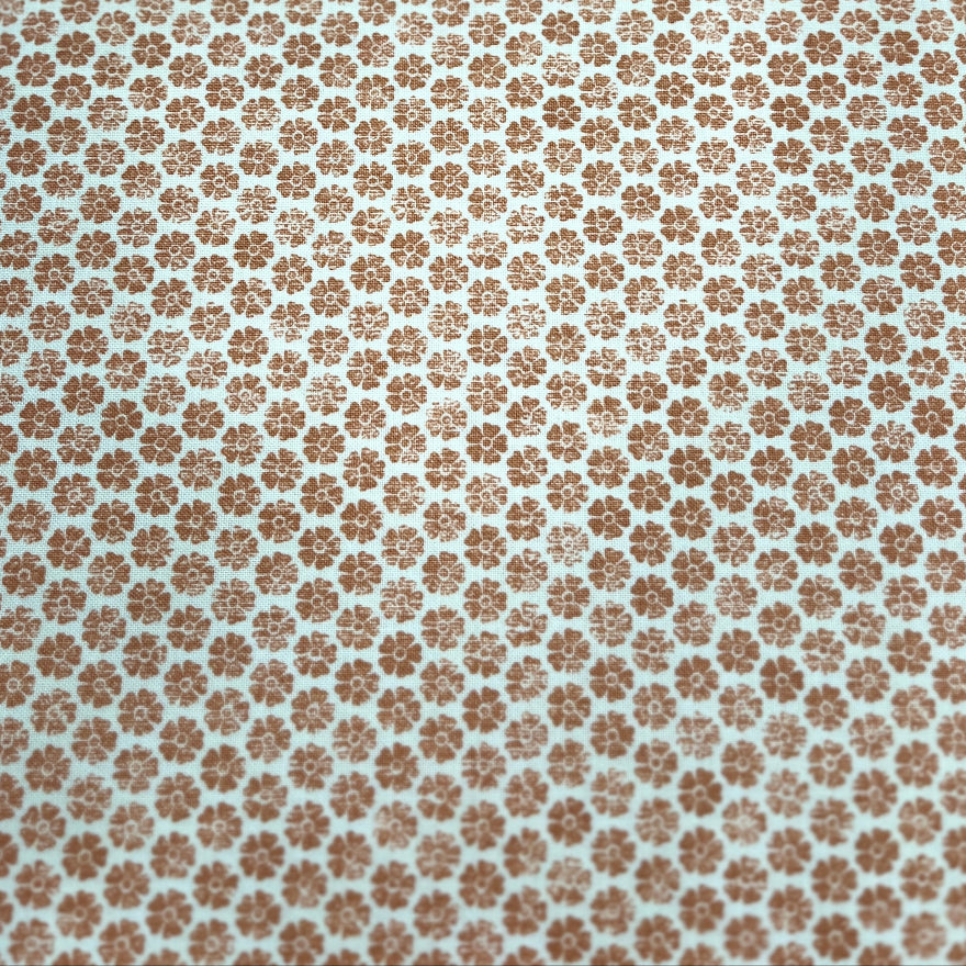 Savana MS 16-86 Stof Fabric Brown Floral 100% Cotton Fabric