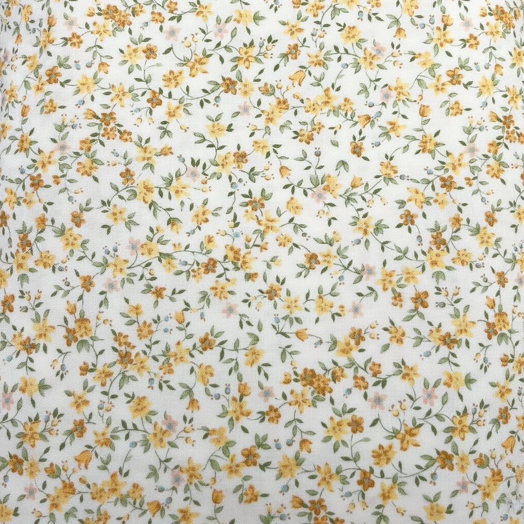 Sevenberry Yellow Floral 100% Cotton