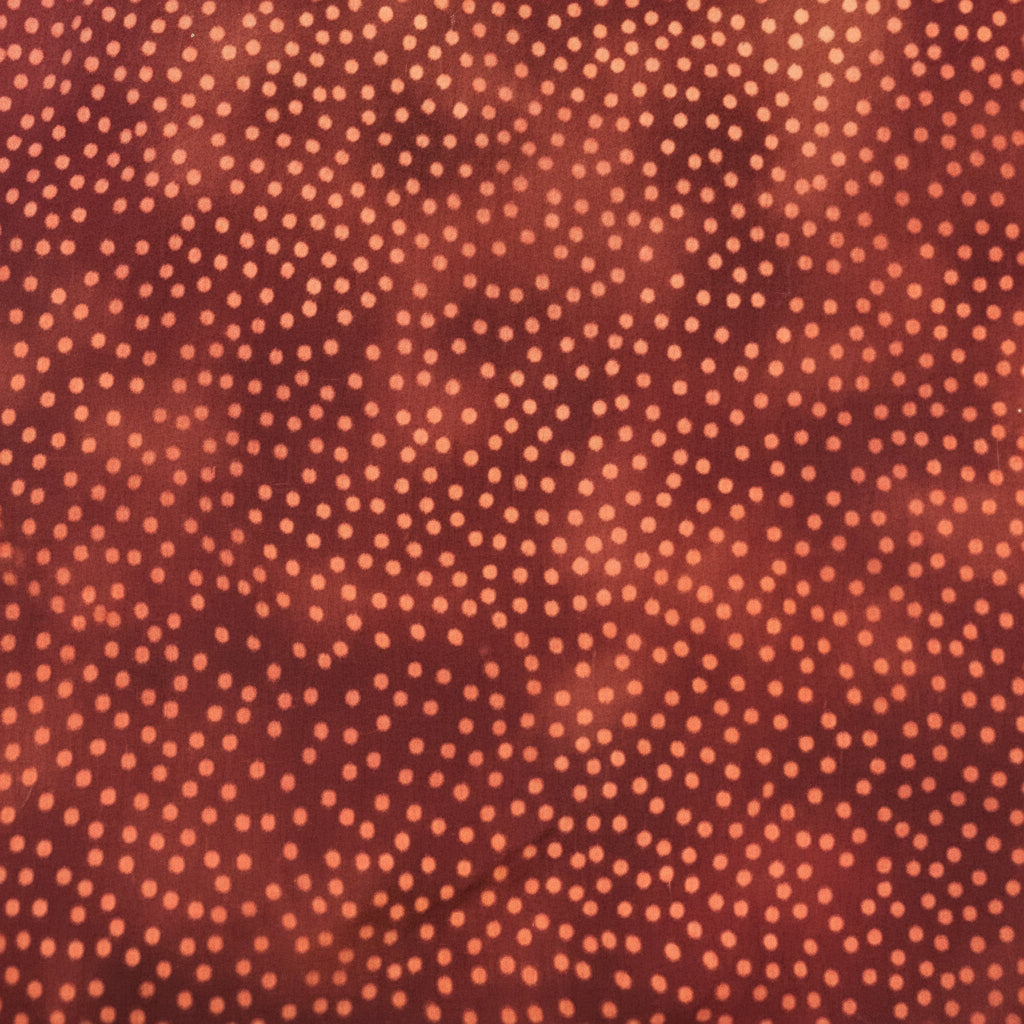 Rust Coloured Dots Cotton Fabric 100%
