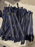 Zip Metal Dark Blue 16 cm