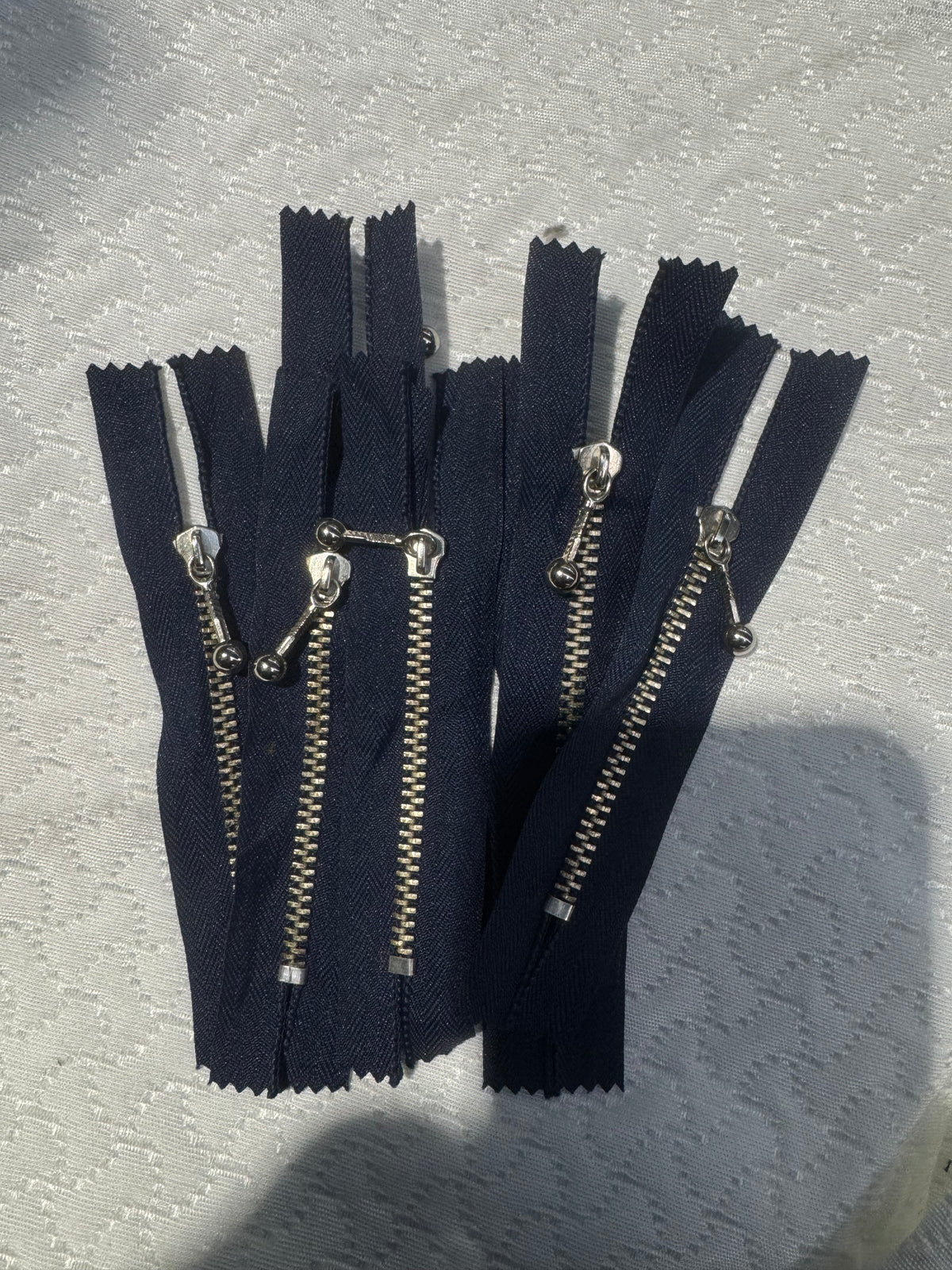 Zip Metal Dark Blue 8 cm