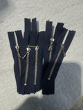 Zip Metal Dark Blue 8 cm