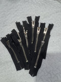 Zip Metal Black 7 cm