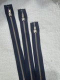 Zip Metal Dark Blue 40 cm