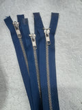 Zip Metal Dark Blue 55 cm