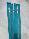 Zip Metal Turquoise 52 cm