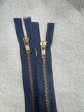 Zip Metal Dark Blue 52 cm