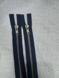 Zip Metal Dark Blue 39 cm