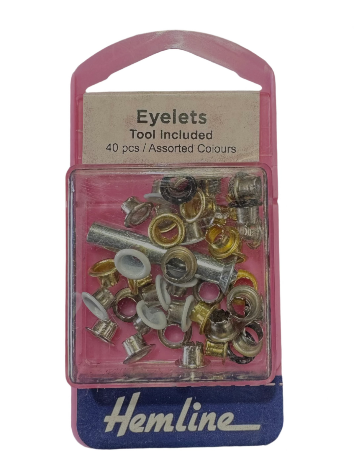 Hemline Eyelets Assorted Colours / 40pcs, Tool Included