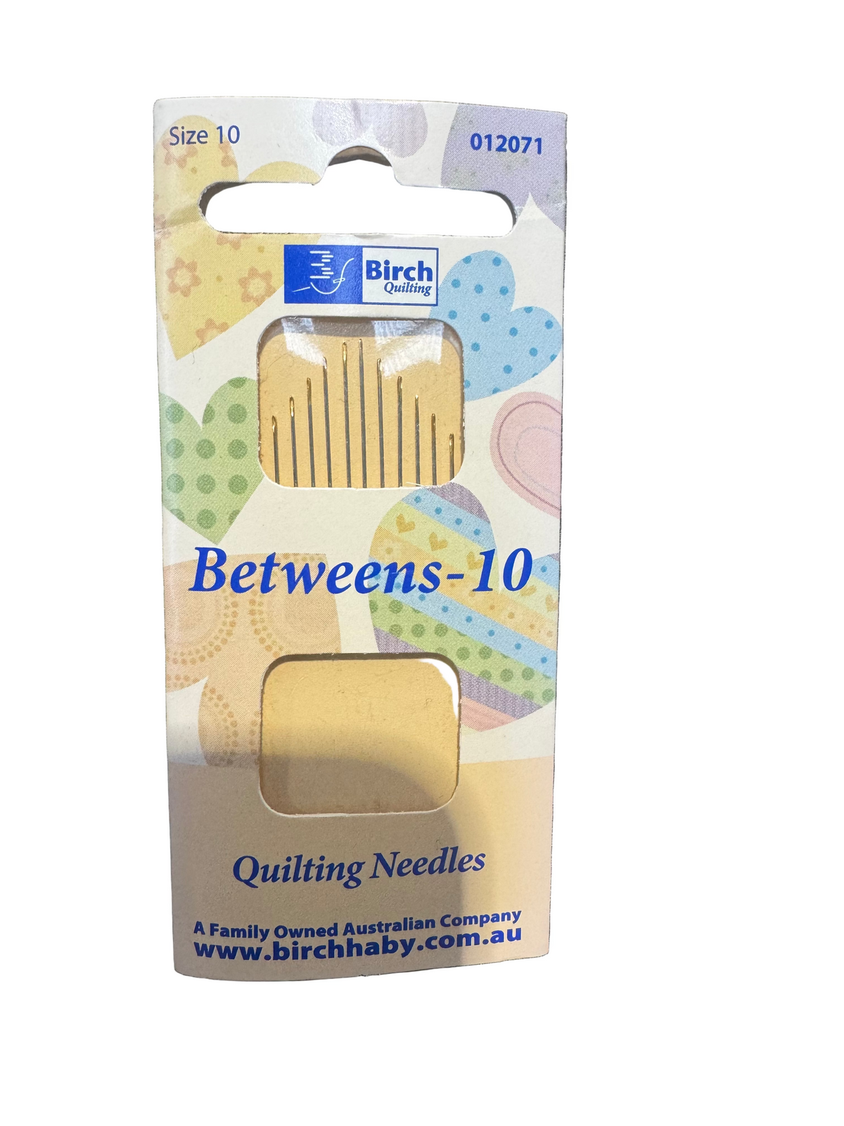 Birch Betweens Quilting Needles Size 10, 20 Pack