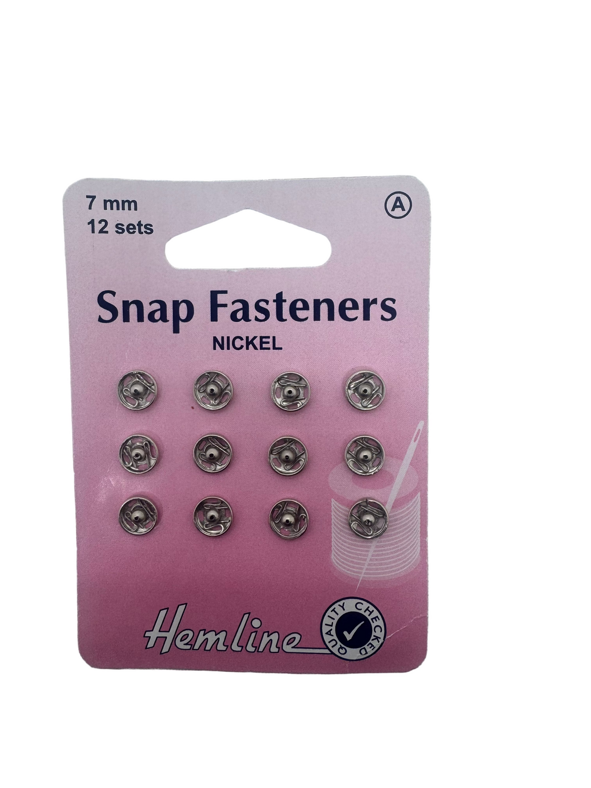 Hemline Snap Fasteners 7mm, 12 Sets