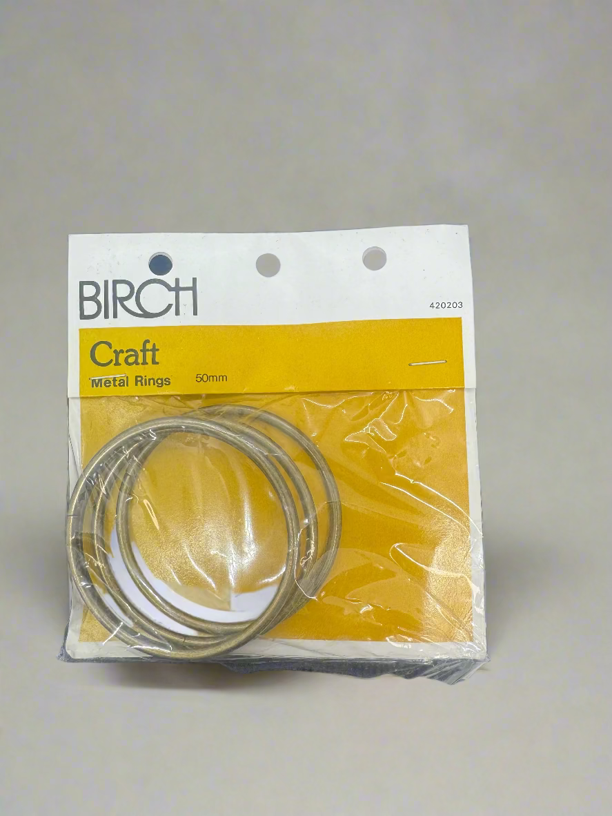 Birch Craft Metal Rings 50mm Brass 4 Pack