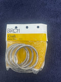 Birch Craft Metal Rings 45mm Silver 4 Pack