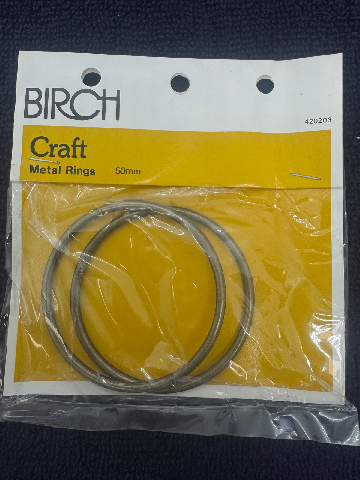 Birch Craft Metal Rings 50mm Brass 2 Pack