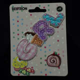Beutron Girl + Mini Scroll Iron On Motif