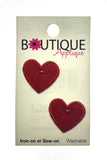 Boutique Applique Hearts Iron or Sew-on Motif