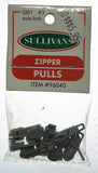 Sullivans Grey Zipper Pulls - 12 pack