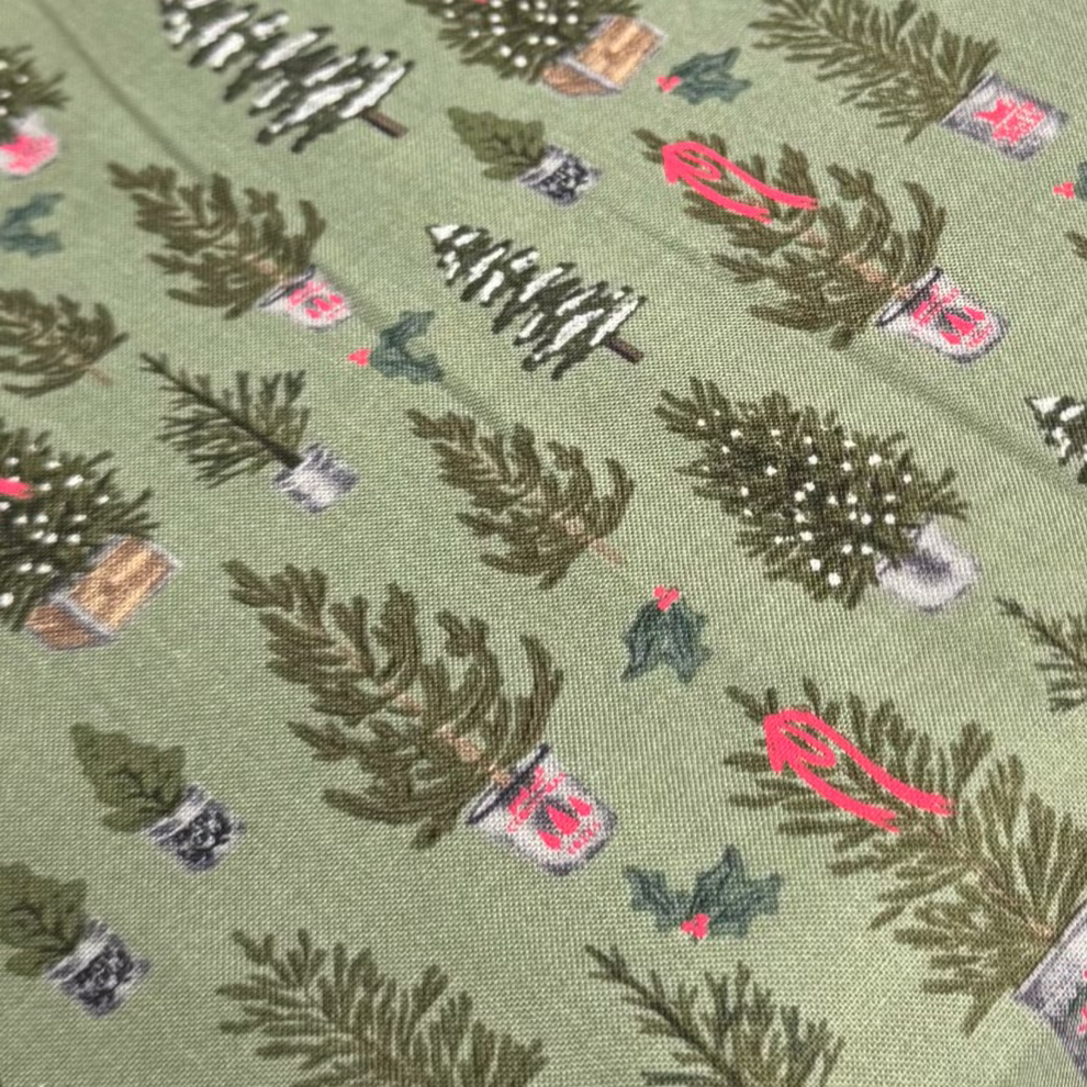 Riley Blake Farmhouse Christmas Fabric Green