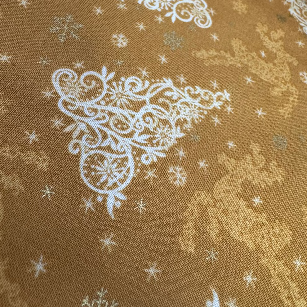 Fabri-Quilt Holiday Editions #114-761 Gold Fabric