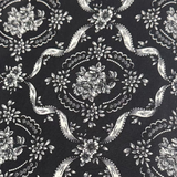Paintbrush Studios Fabric - Opposites Attract Floral Cameos Black