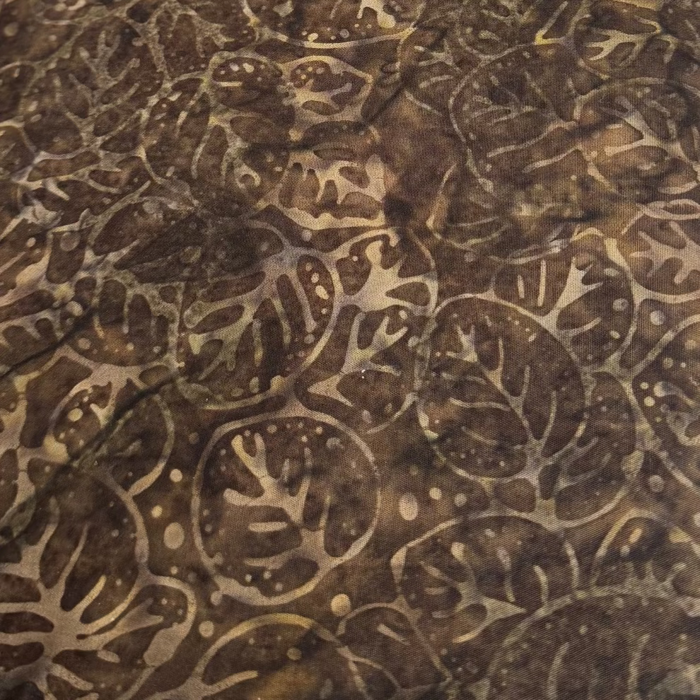 Batik Australia Fabric - #BA-467 Brown Leaves
