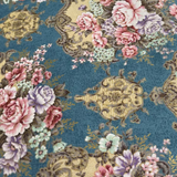 KK Fabrics - Blue and Gold Floral