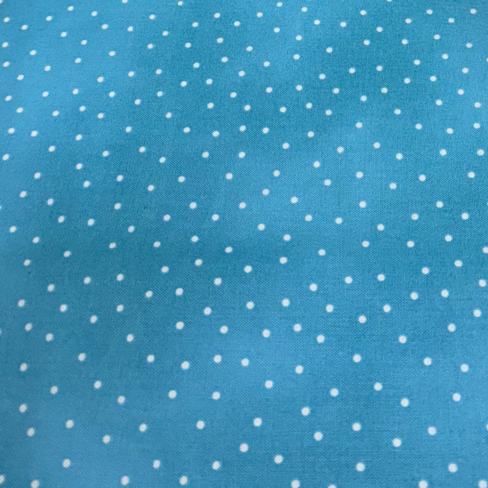 Lloyd Curzon - Beautiful Basics Blue & White Dots Fabric