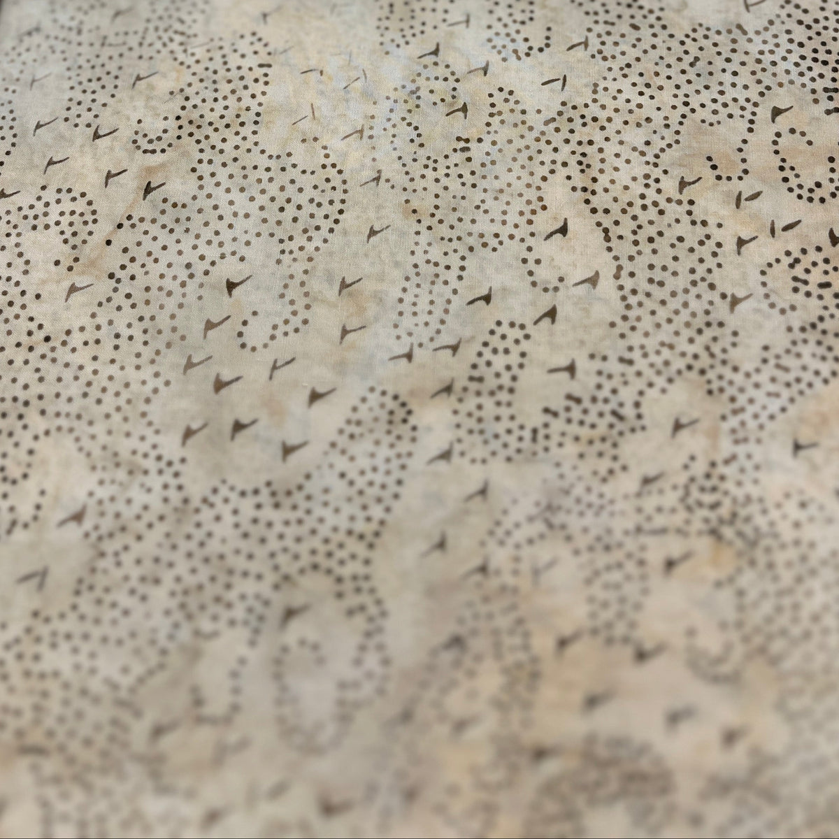 Cram & Brown Batik Fabric 20 Natural WOF 110cm -  112cm
