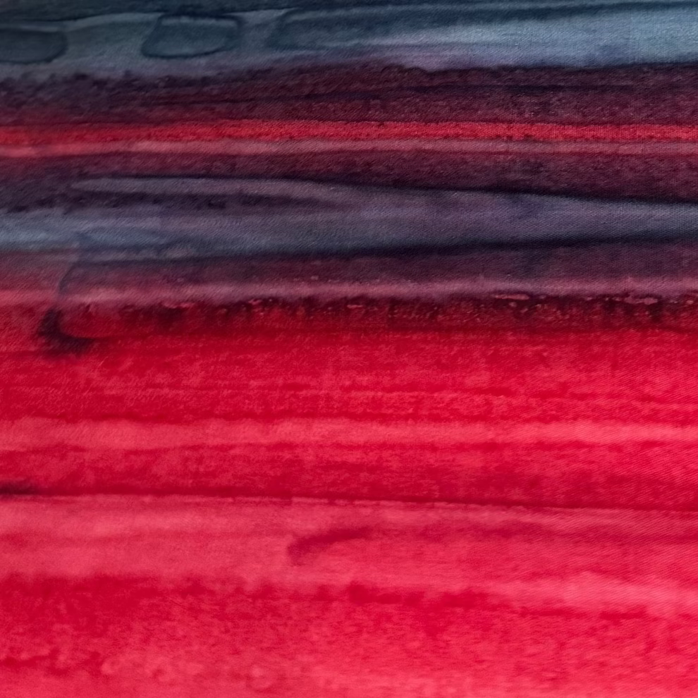 Blue Red Batik Fabric 100% Cotton Fabric WOF 110cm- 112cm