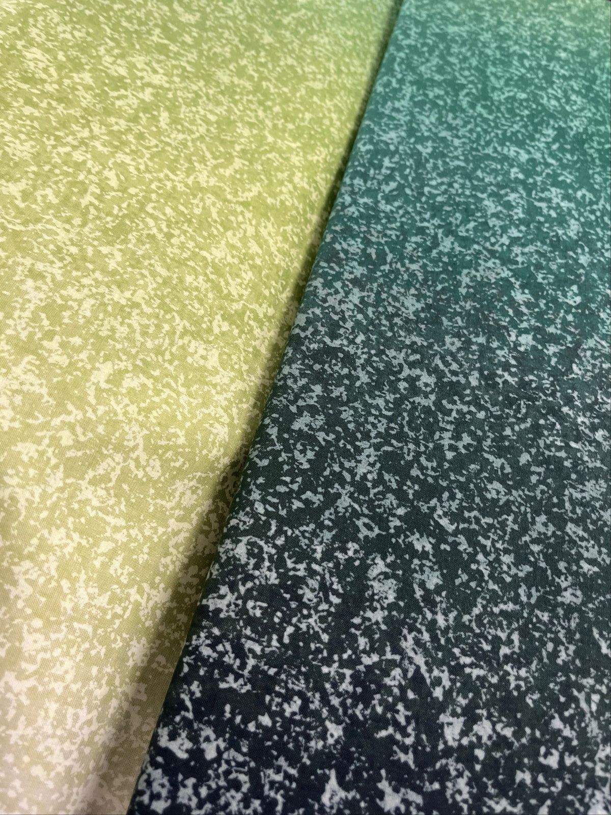 Batik Ombre Green  100% Cotton Fabric WOF 110cm-112cm