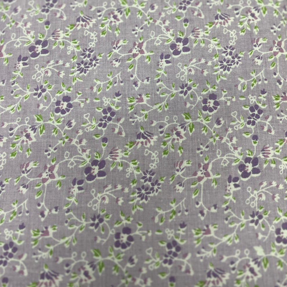 Floral patterned fabric with a blurred background