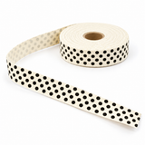 Create Handmade Ribbon Spool - 16mm x 5m - Black Dots