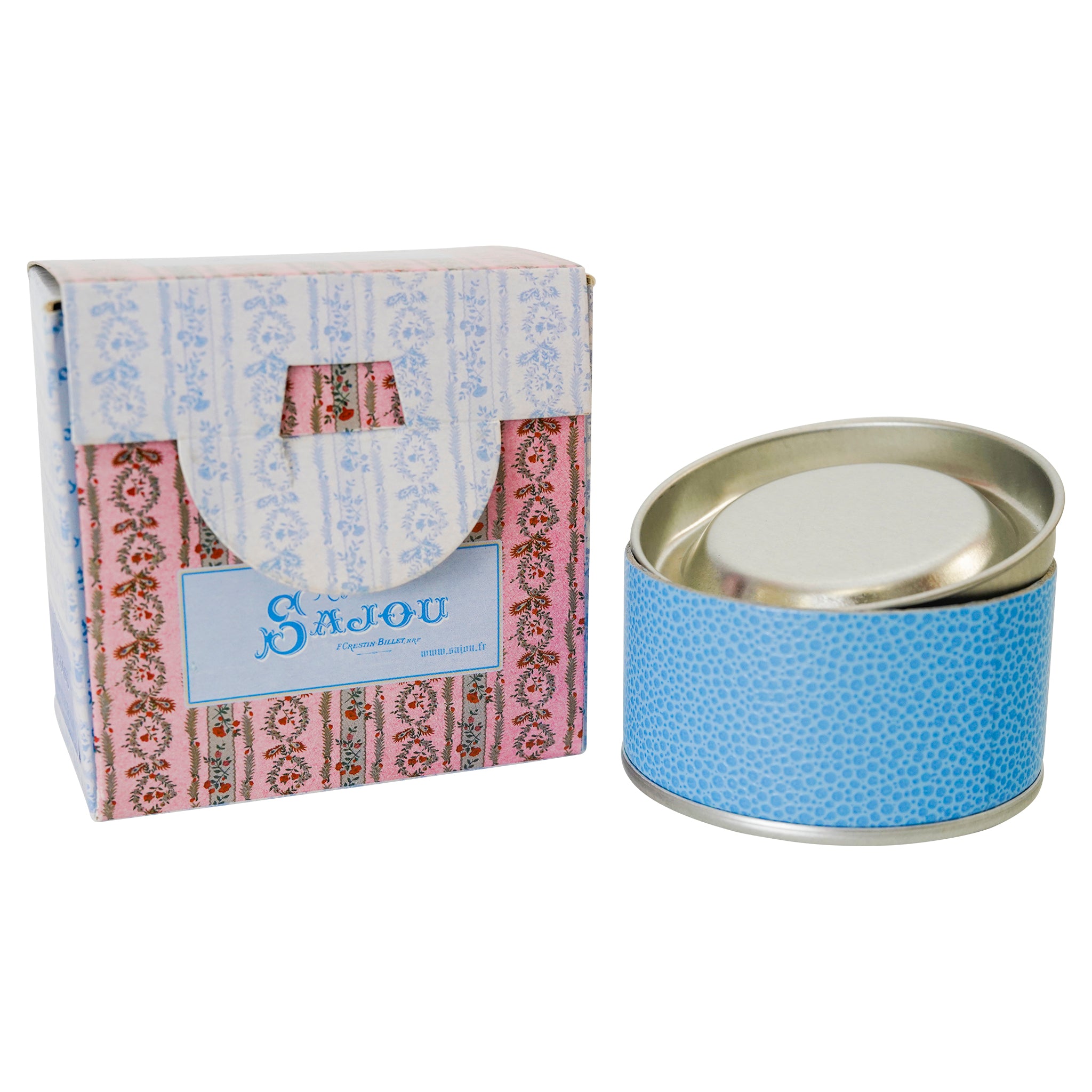 Sajou Cross Stitch Kit Tin - Blue or Red