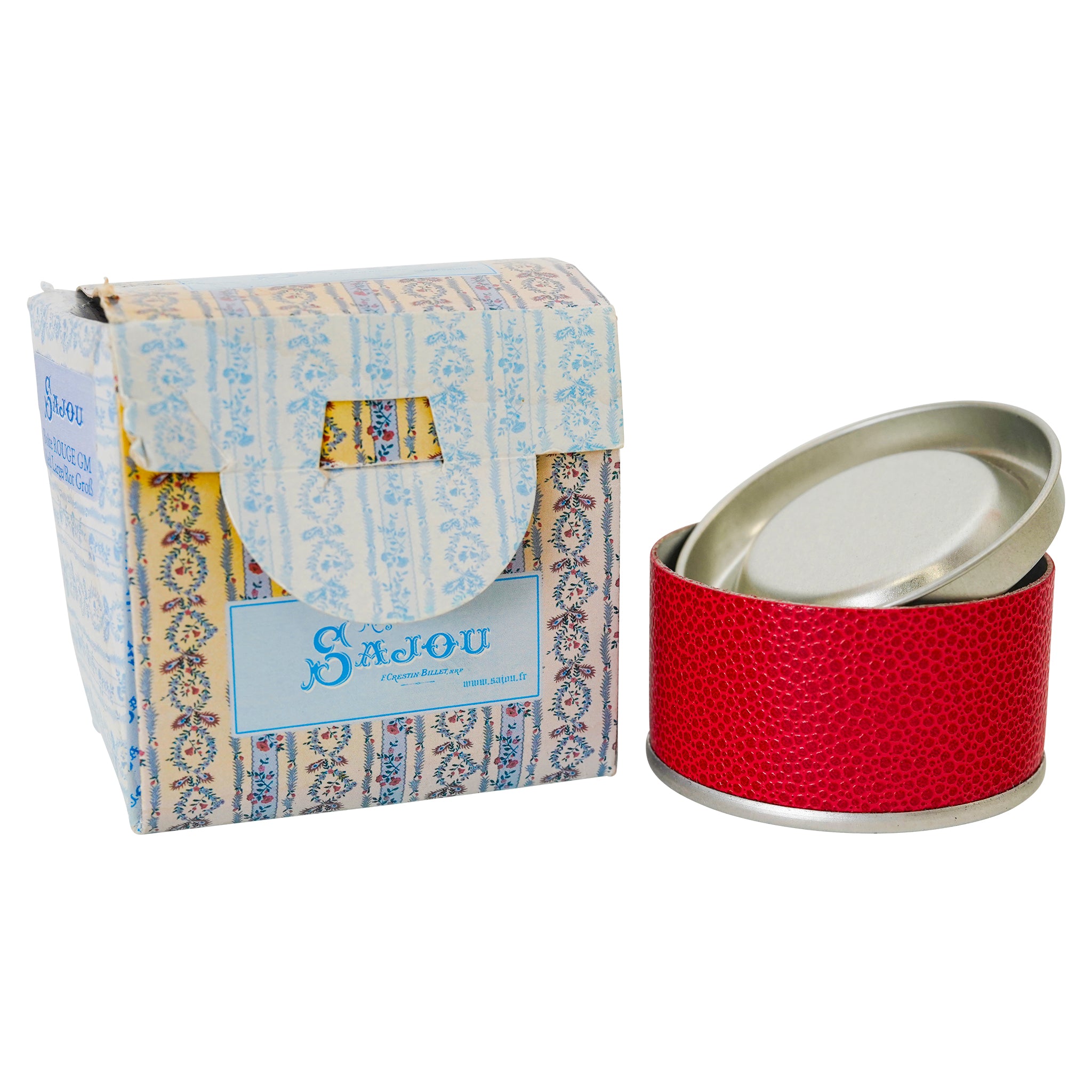 Sajou Cross Stitch Kit Tin - Blue or Red