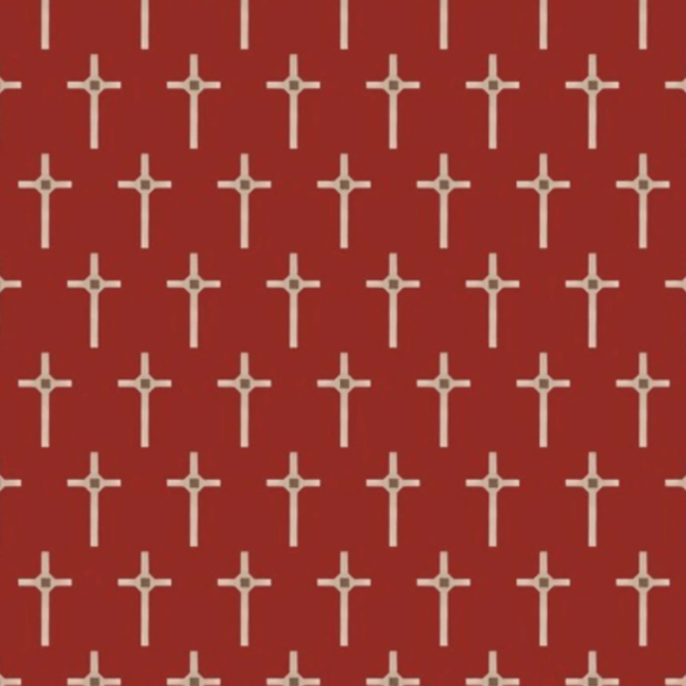 KK Fabrics Remembering Vietnam Fabric: Wartime Long Tan Cross