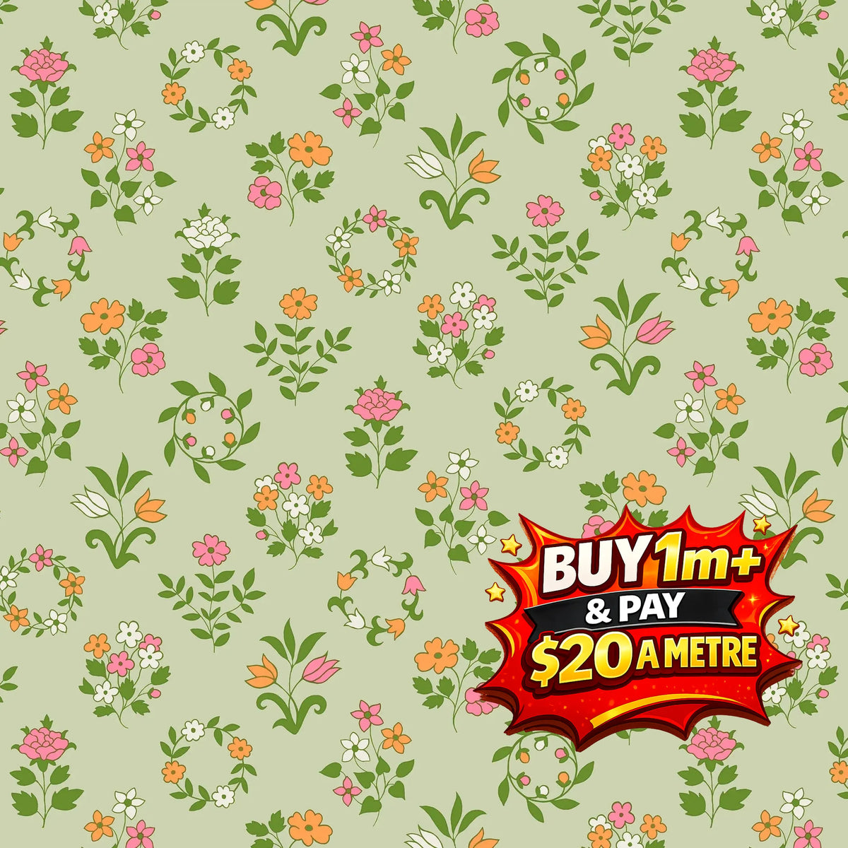 Liberty Lasenby CRAFT GARDEN- L01667454A - 100% Cotton Quilting Fabric Australia